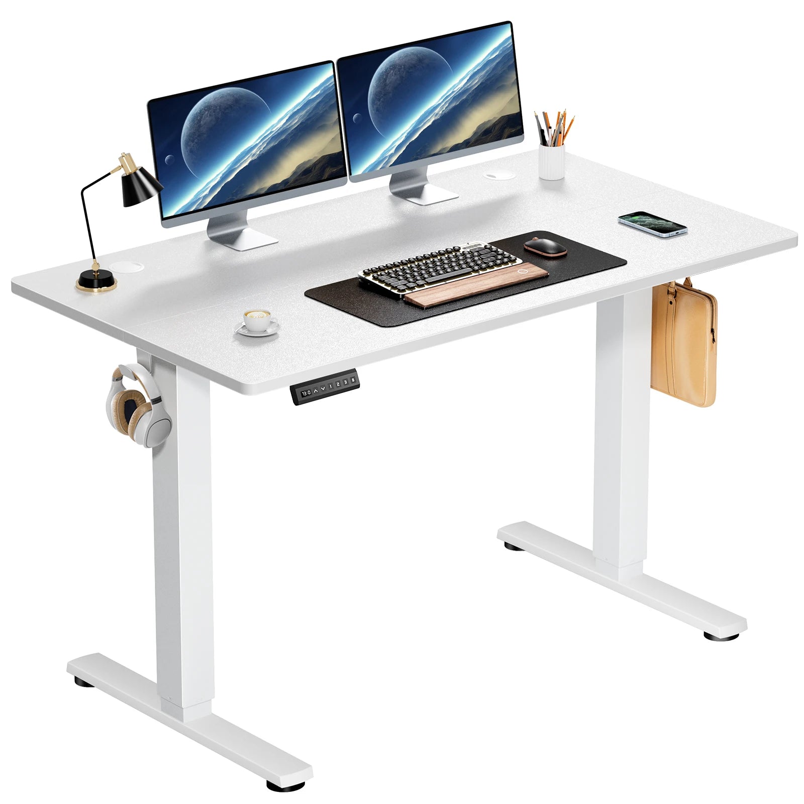 JHK Electric Standing Desk Height Adjustable 40x24 Inch Stand Up Sit Stand Computer Desk Workstation Ergonomic Work