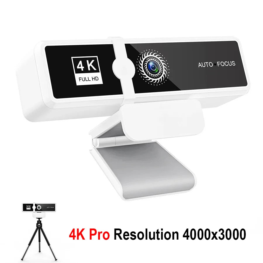 4K Pro Full HD Webcam 4000x3000 Office Meeting Live Camera for PC Laptop Phone Desktop Mini Webcam Free Gift