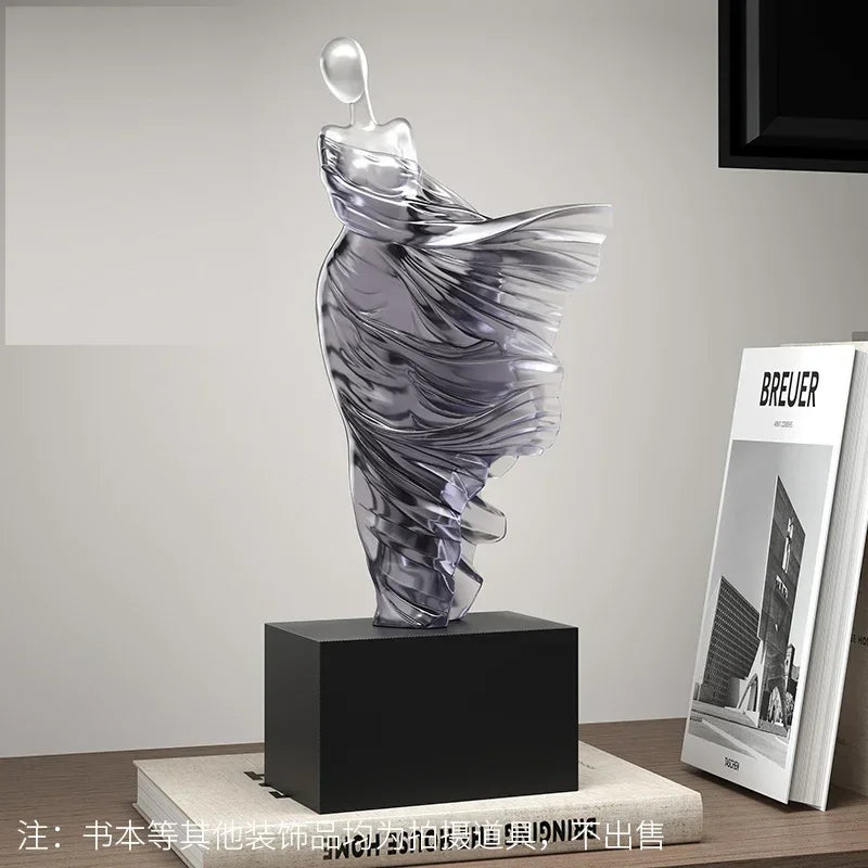 Figure Sculpture Portrait Sculpture Resin Sculptur Art Senior Statue Living Room Home Decor Office Desk Minimalist Art
