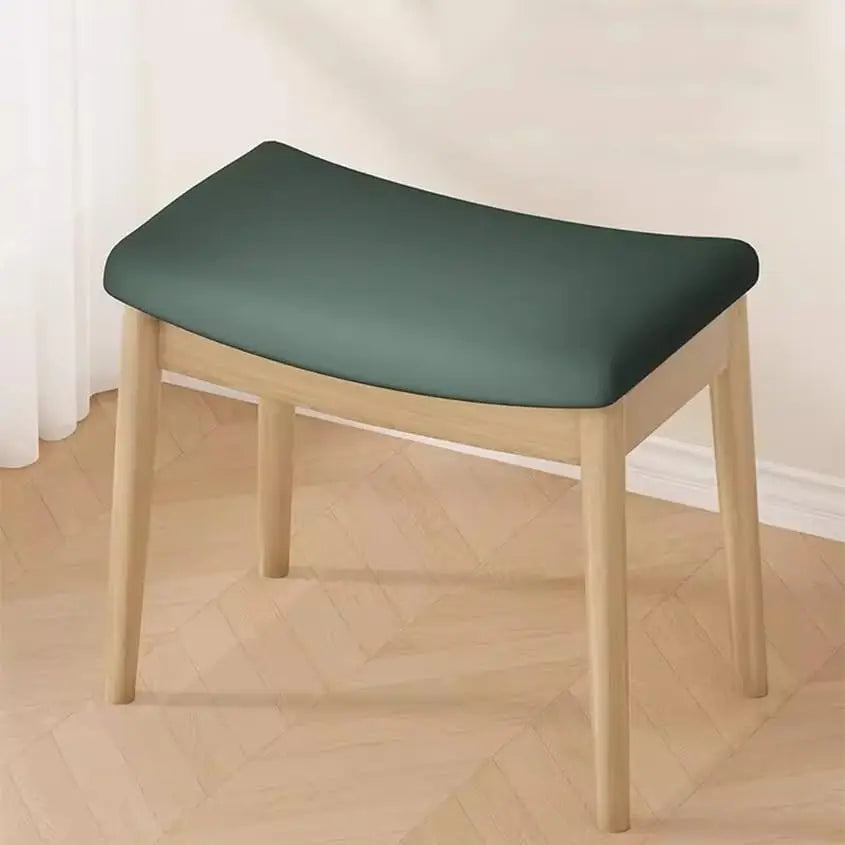 Foot Stool Saddle Cushion Vanity Stool Modern Concave Ottoman with Upholstered Seat for Entryway Bedroom Patio Living