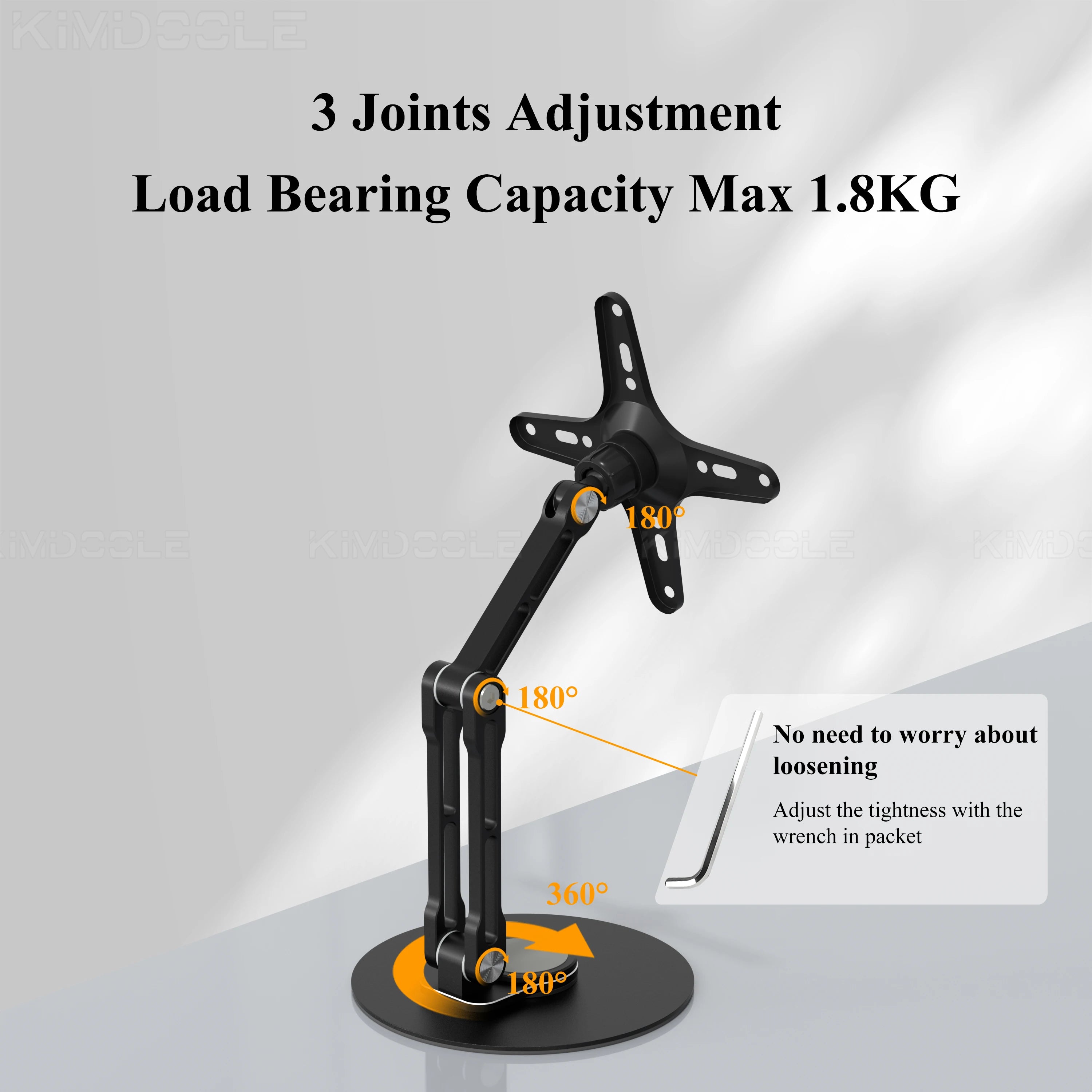 Monitor Foldable Arm Portable Monitor Pad Stand With 360 Rotation Tablet Support Displays Articulated Arm Monitor