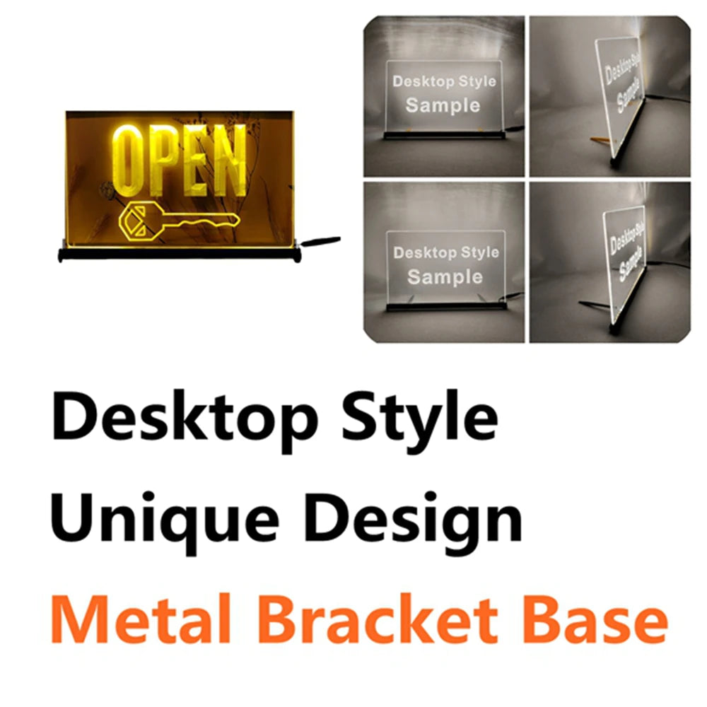 OPEN Keys Store Cutting Shop-LED Neon Sign-3D Carving Wall Art for Home,Room,Bedroom,Office,Farmhouse Decor - Yellow-Z