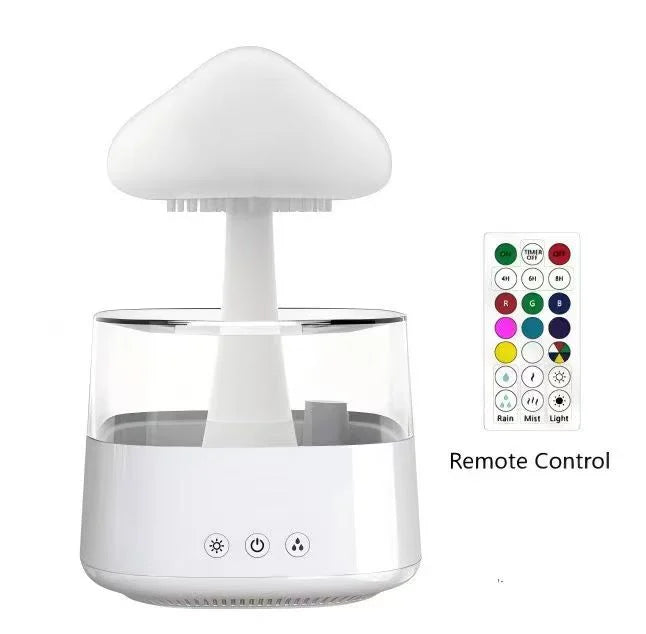 Cloud Humidifiers 450ML Water Drip Mushroom Humidifiers with Remote Control 7 Colors Mood Light Air Humidifier