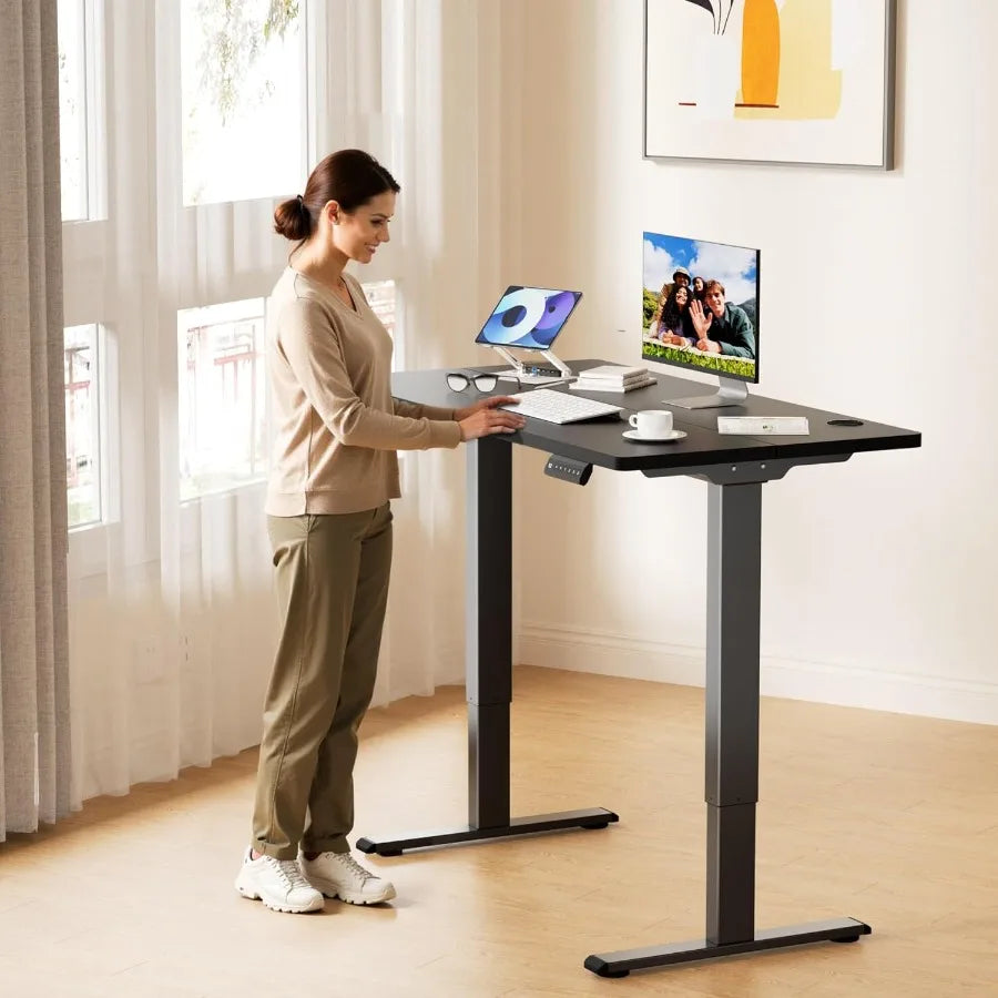 Dual Motor Electric Standing Desk Frame for 40 to 90 Table Tops 330lbs Weight Capacity Ergonomic Standing Height