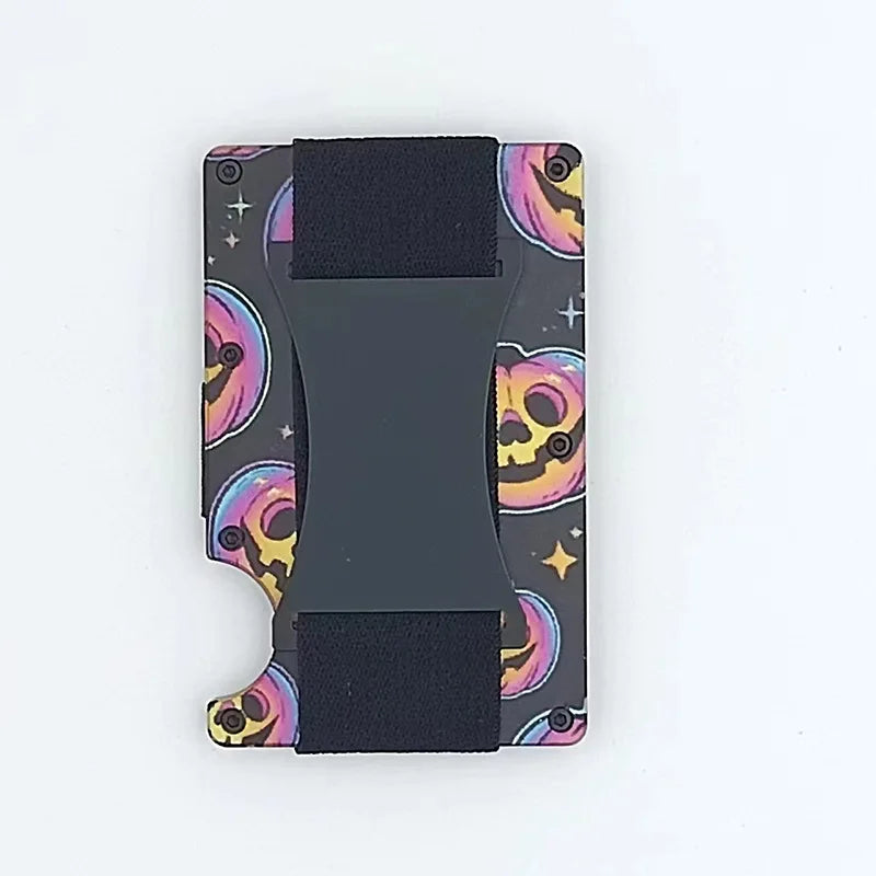 2024 New Metal Card Case Carbon Fiber Wallet Stretch Rope Money Clip RFID Anti-theft Brush Blocking Technology - Small