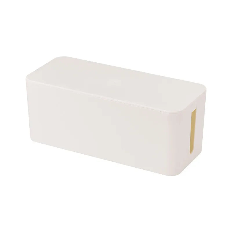 Cable Storage Box Wooden Power Line Storage Case Dustproof Charger Socket Organizer Wire Case Home Cable Winder