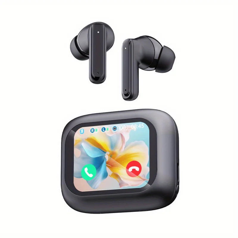 2024 Upgraded For Smart Touch Screen Wireless Earbuds - Unisex With Built-In Mic Volume Control Compatible For smart