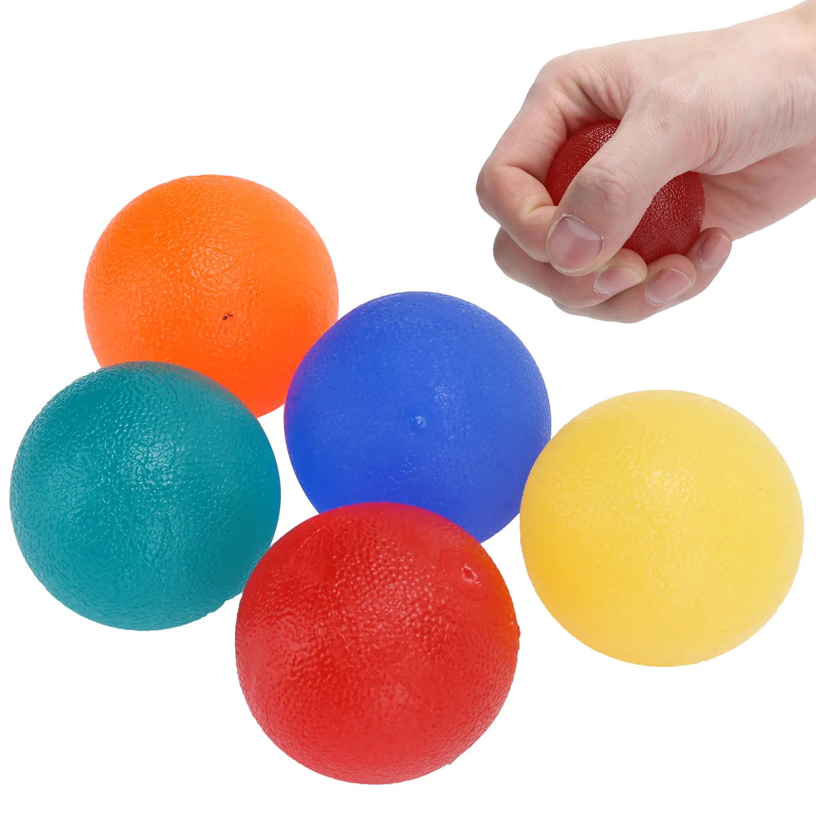 Round Hand Exercise Balls Comfortable Massage Finger Fitness Training Ball 5pcs Finger Hand Exercise Ball Squeeze