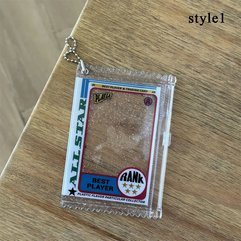 INS Transparent Candy Bag Badge Holder Korean Photocard Holder Display Bag Pendant Idol Photo Card Protective Cover