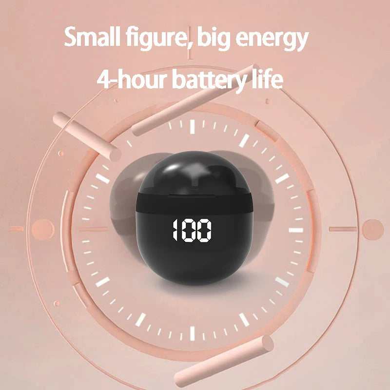 Heavy Bass Sleep Headphones Wireless Bluetooth Earphones With Mic Sports Earbuds Noise Reduction Mini HD Headset