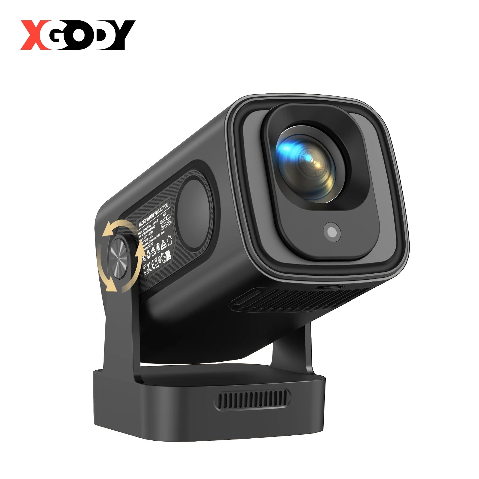 XGODY Projector 4K 350ANSI Short Throw Speaker Base Android Bluetooth WiFi Native 1080P Auto FocusHome Theater - Native