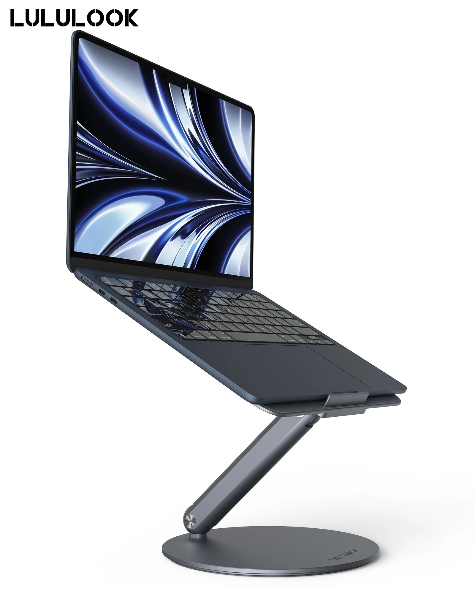 LULULOOK Laptop Stand,Foldable Notebook Stand with 360 Rotating Base Laptop Holder For MacBook Pro/Air,Dell,Laptops
