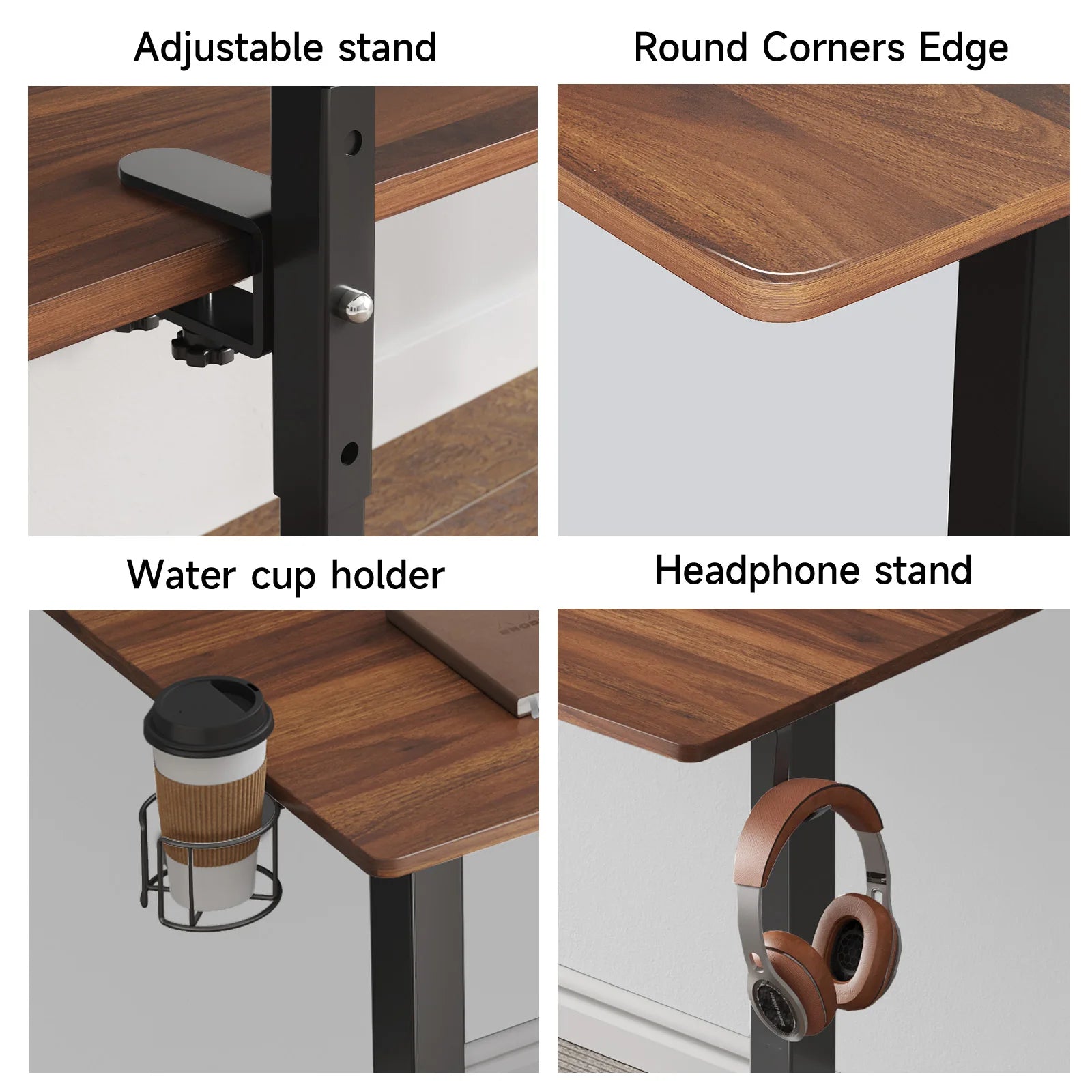 Standing Desk w/ 2 Adjustable Monitor Shelves,Electric Stand Up Desk with Memory Controller & Adjustable Height