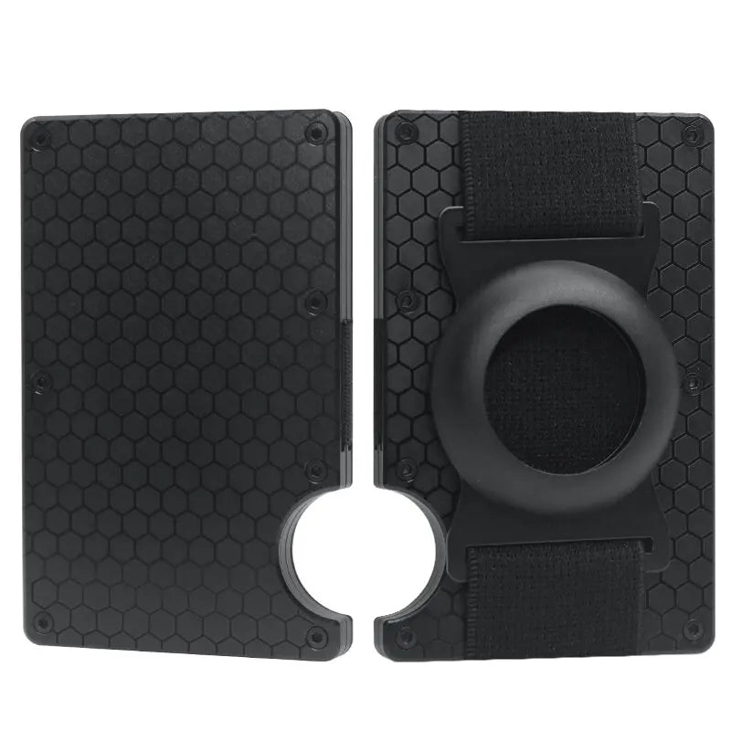 Men Metal Wallet AirTag Holder Aluminum Credit Card Holder Wallet RFID Blocking Slim Wallet for Minimalist Carteira