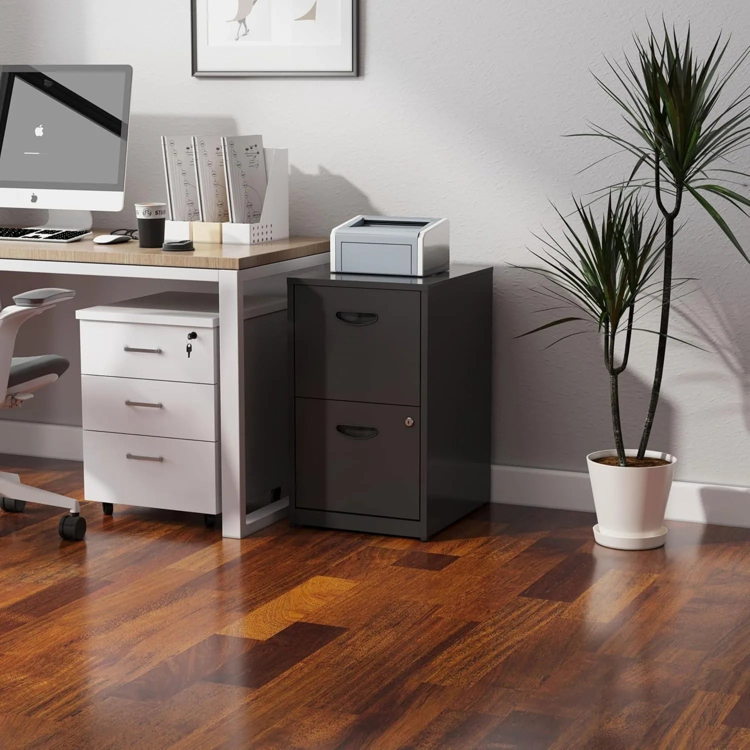 2 Drawer File Cabinet with Lock Metal File Cabinets for Home Office Two Drawer Locking Filing Cabinet Small File