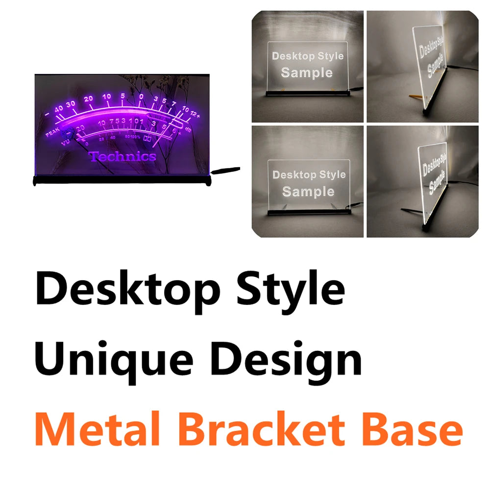 Technics Peak VU dB LED Neon Sign-3D Carving Wall Art for Home,Room,Bedroom,Office,Farmhouse Decor - Violet-Z