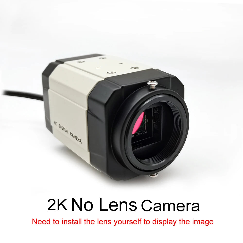 Industrial 30fps 2K USB Webcam Built In Microphone With CS 5-50mm/2.8-12mm Manual zoom Lens 4K Usb Camera OTG UVC Plug