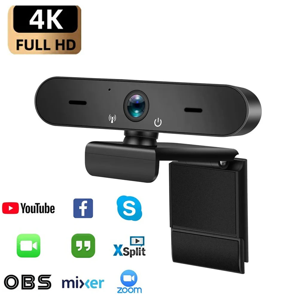 Full HD 4K Computer Web Camera 2K 1080P USB 3.0 Plug Webcam for Youtube Skyper Facebook Ins Online Video Chat