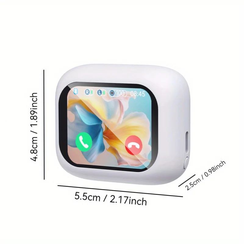 2024 Upgraded For Smart Touch Screen Wireless Earbuds - Unisex With Built-In Mic Volume Control Compatible For smart