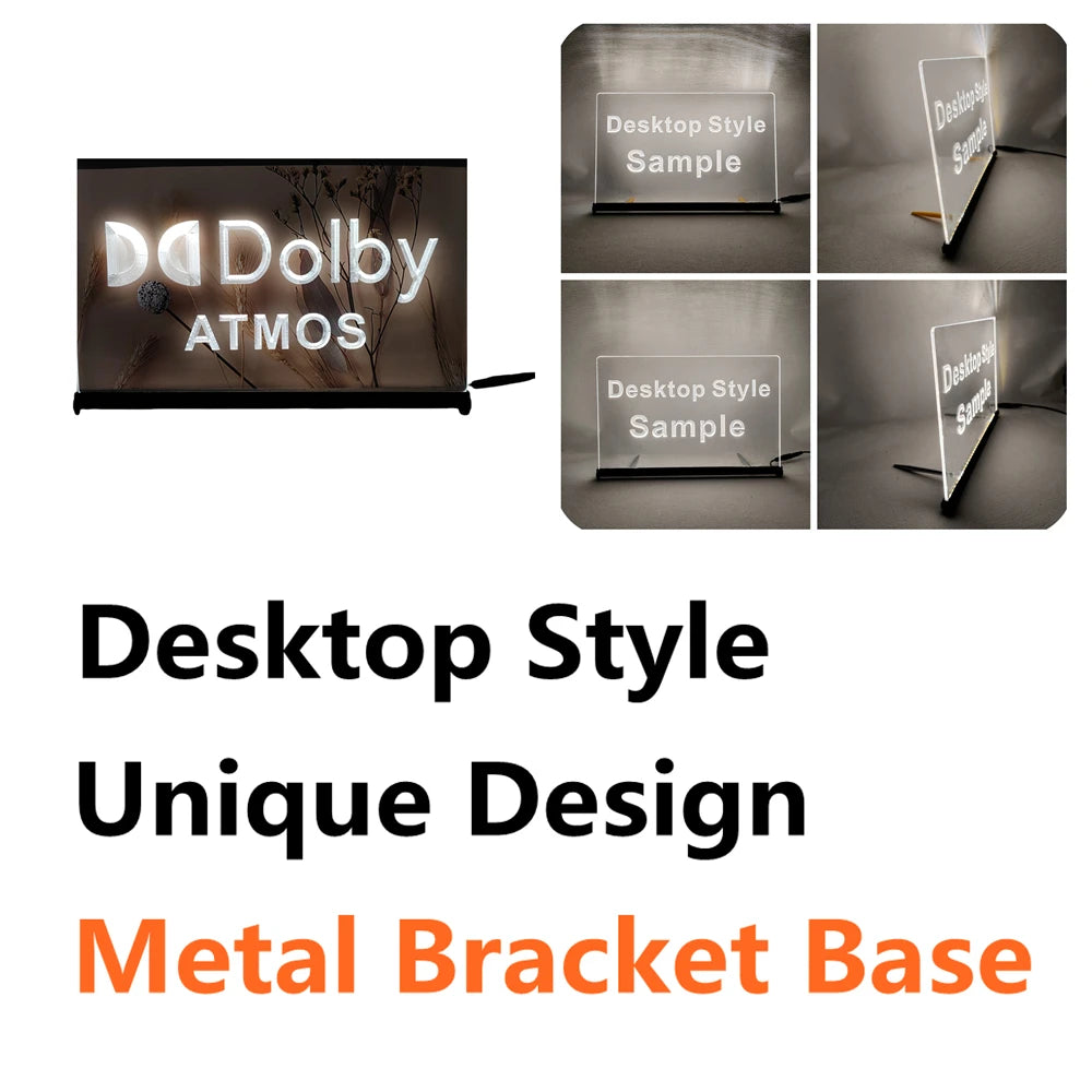 Dolby Atmos LED Neon Sign-3D Carving Wall Art for Home,Room,Bedroom,Office,Farmhouse Decor - White-Z / UK-40x30cm