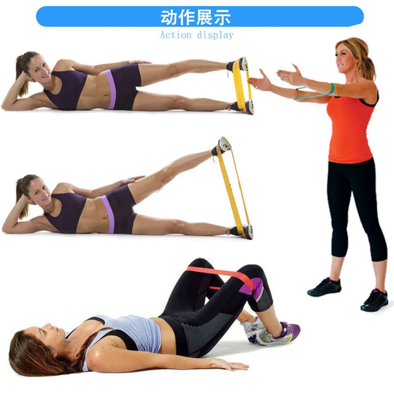 High Elasticity TPE Tensile Band Resistance Band Yoga Fitness Band Stretching Band Multifunctional Hip Loop Elastic Ring