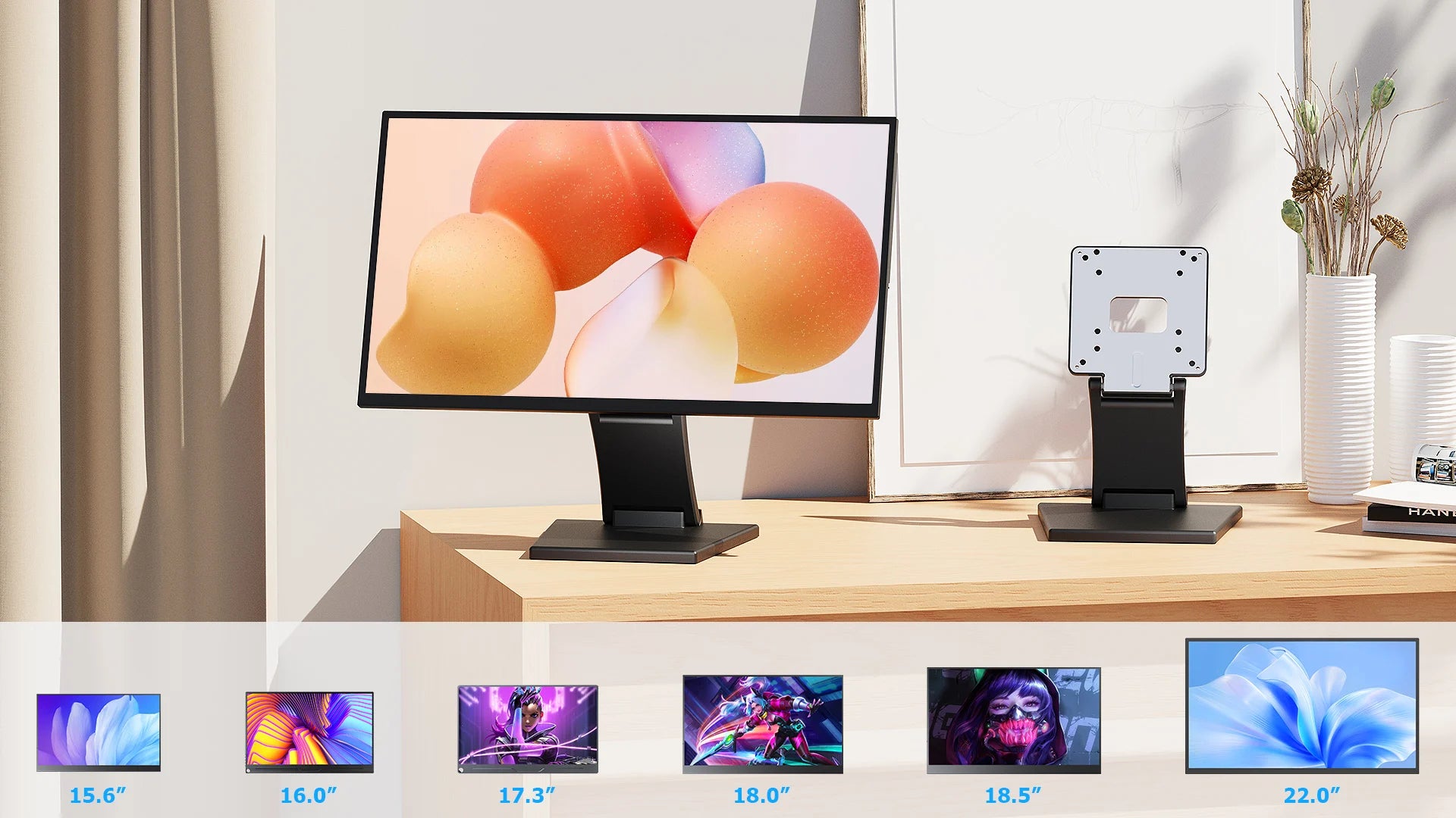 UPERFECT Portable Monitor Stand Adjustable Laptop Holder With 360Rotating Heavy Duty Aluminum Mount For 13-27 Inch