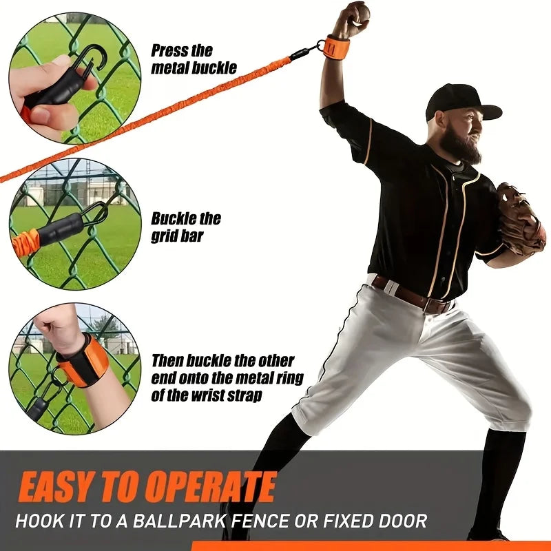 Outdoorfun Baseball Resistance Bands 50lbs/100lbs Trainer for Pitchers Arm Bands for Athletes Improve Pitching Batting