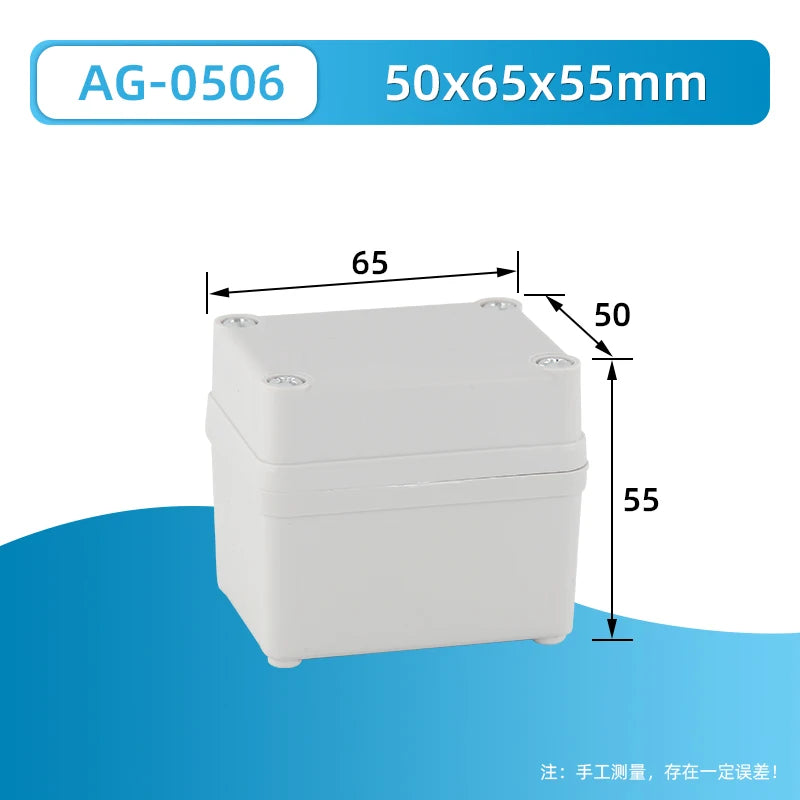 Outdoor waterproof power box ABS plastic IP67 electric control box DIY indoor wire shell connection cable branch
