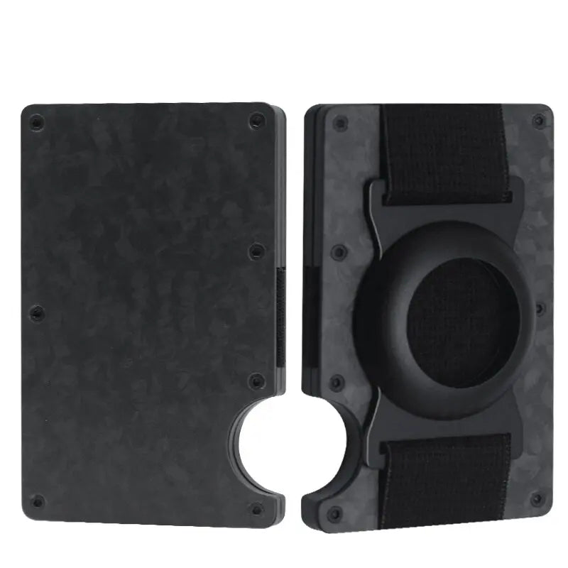 Men Metal Wallet AirTag Holder Aluminum Credit Card Holder Wallet RFID Blocking Slim Wallet for Minimalist Carteira