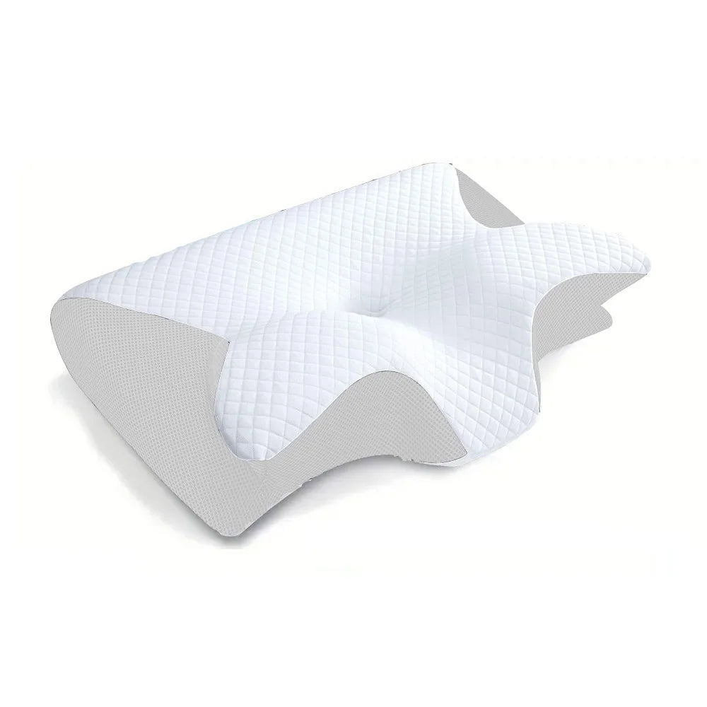 1pc Memory Foam Cervical Pillow 2 in 1 Ergonomic Contour Orthopedic Pillow for Neck Pain Contoured Support Pillows,Neck