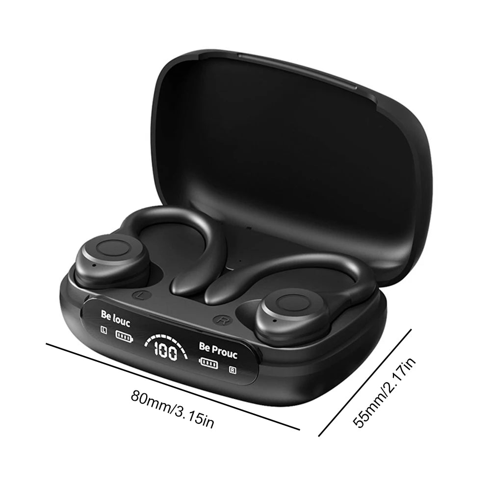 Wireless Headset Ear Hook Noise Reduction TWS Earphones Bluetooth-Compatible5.3 Power Display Comfortable Sports Gaming