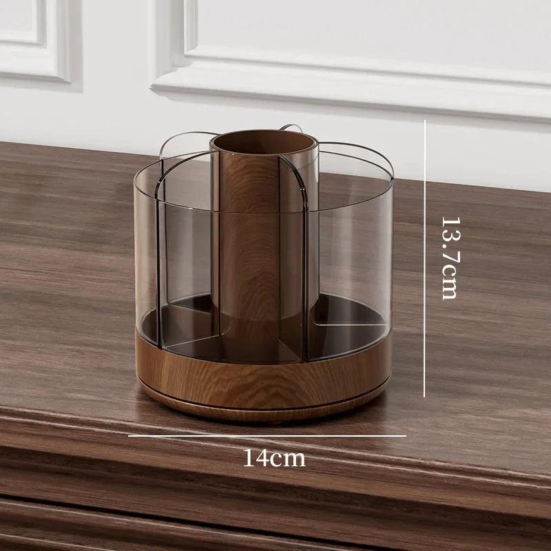 Large Capacity Desk Accessories 360 ° Rotation Cute Pen Holder Stationery Organizer Pencil Storage Office School