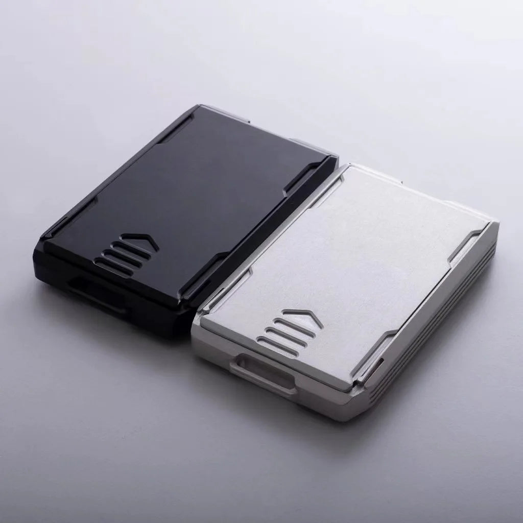 mitifunction aluminum alloy Wallets Men money credit Card key accessories Holder Slim storage organizer Purses Black
