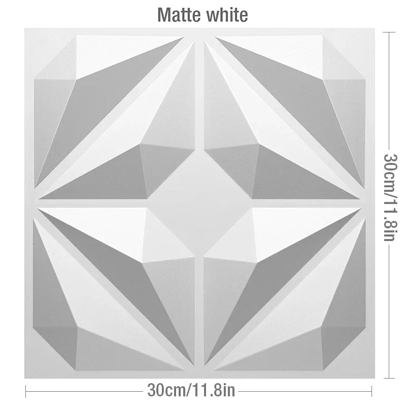 30x30cm DIY 3D wall panel stereo dimension non-self-adhesive indoor wall decor suitable living room hall bedroom hotel