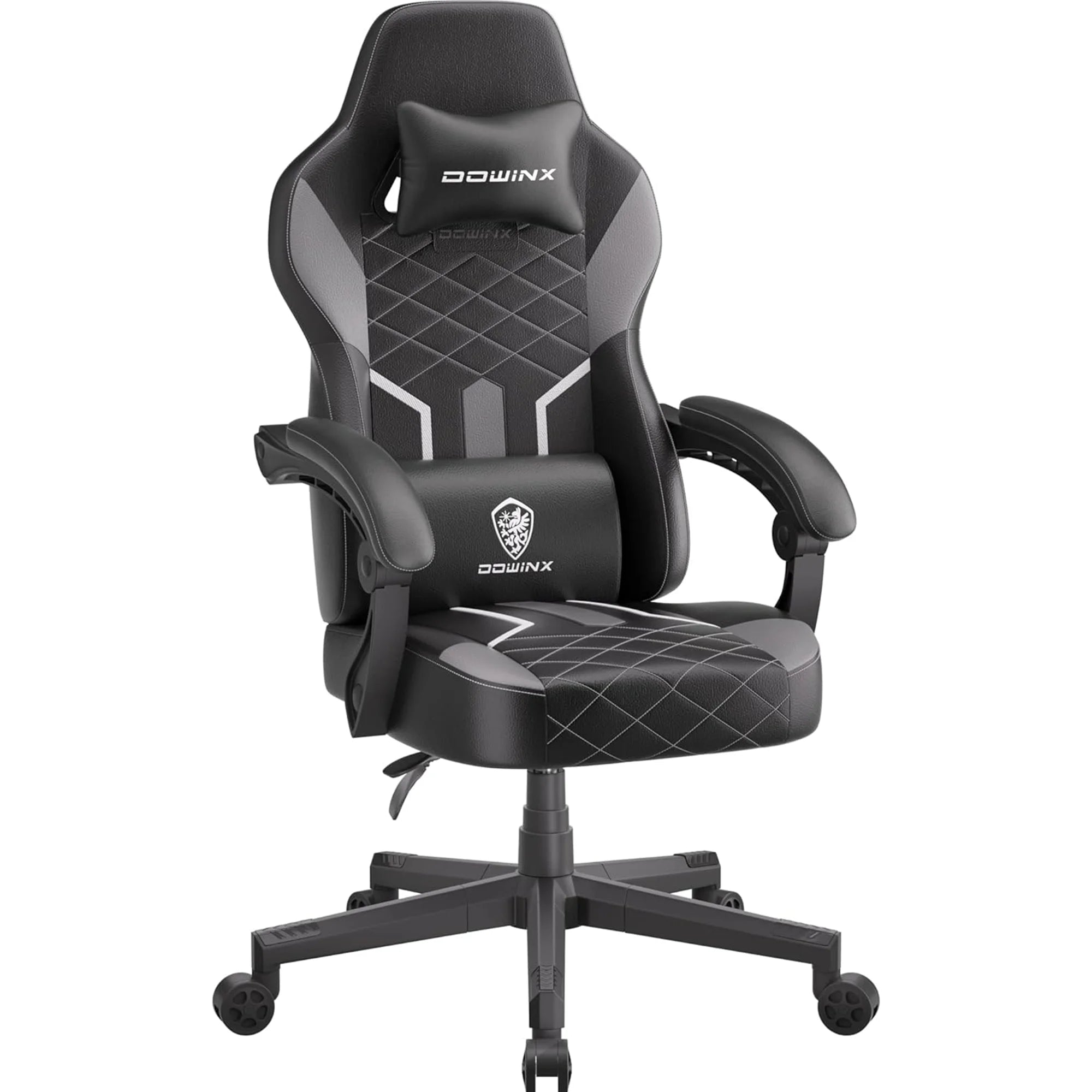 Dowinx Gaming Chair with Pocket Spring Cushion Ergonomic Computer Chair High Back Reclining Game Chair Pu Leather