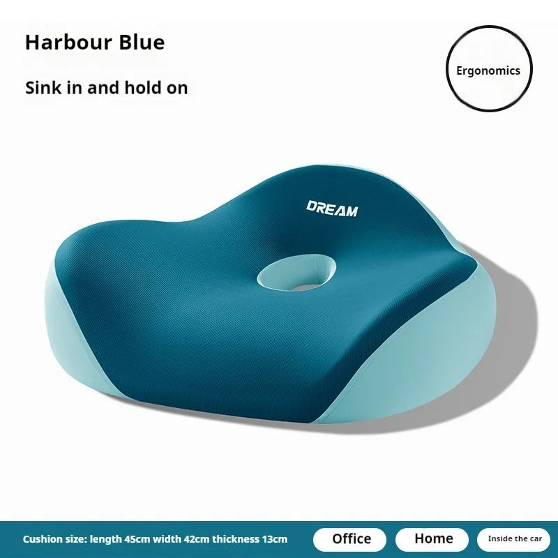 Memory Foam Office Chair Seat Cushion Posture Corrector Long Hours Sitting Comfortable Donut Pillow Height Enhancer
