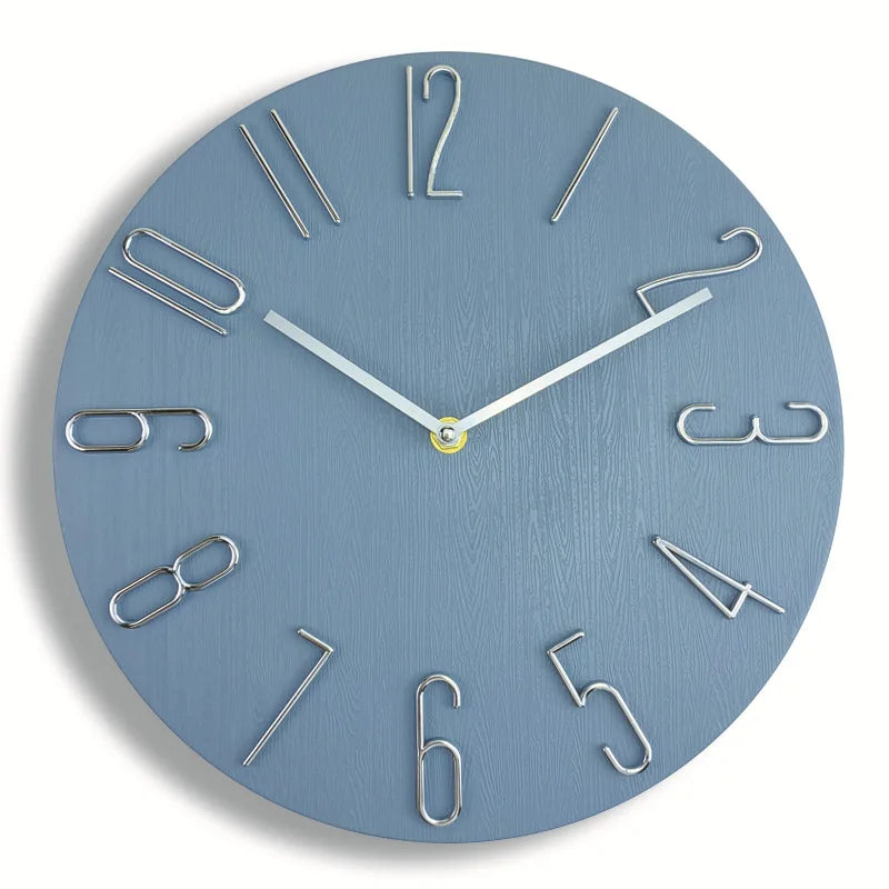 30cm 12inch Wall Clocks Living Room Silent Brief Wall Clock Nordic Fashion Wall Watch No Second Hand Simple Quartz