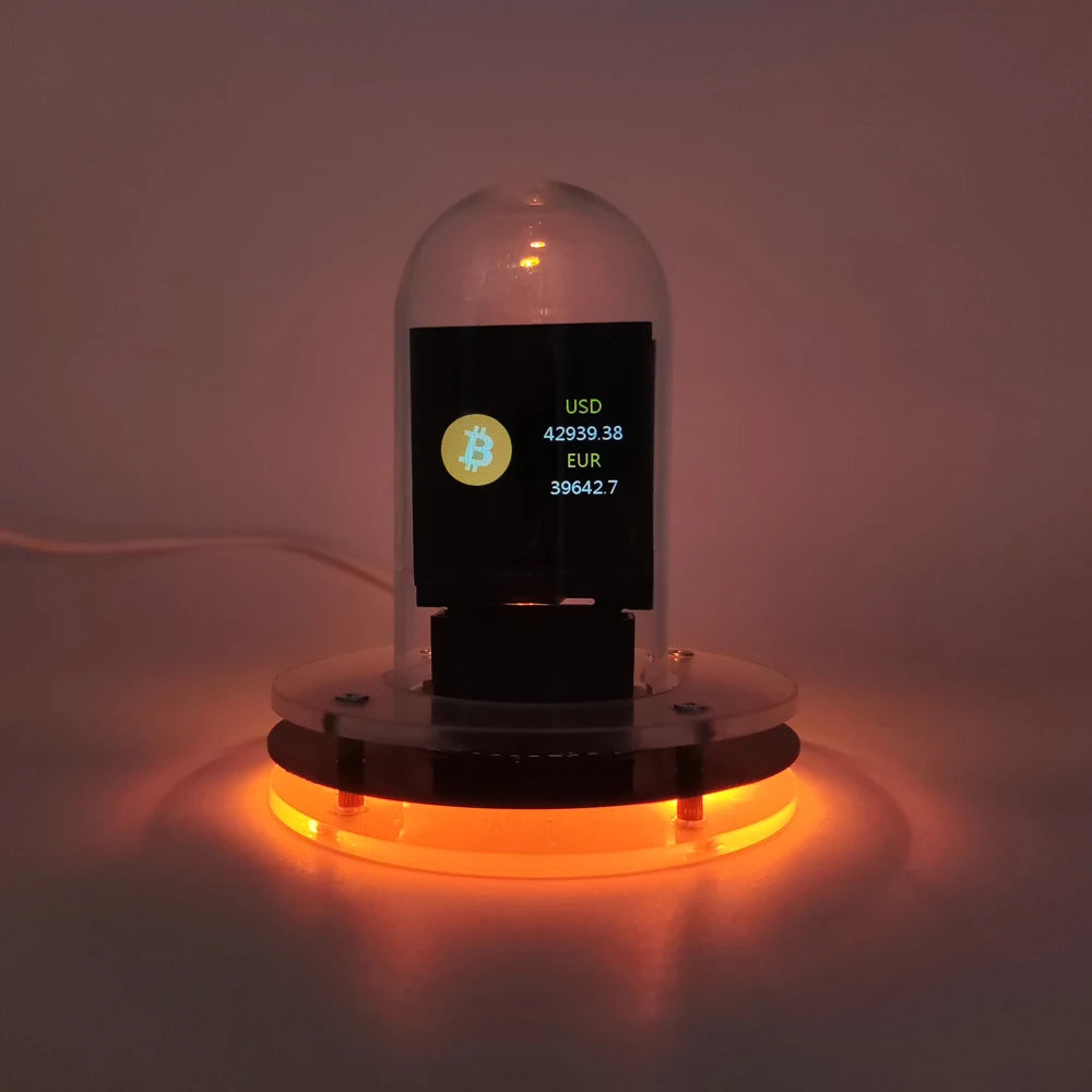 Bitcoin Price Tracker. Nixie Tube Alarm Clock with Colorful RGB Lights and WIFI Weather Station.DIY Album and GIF