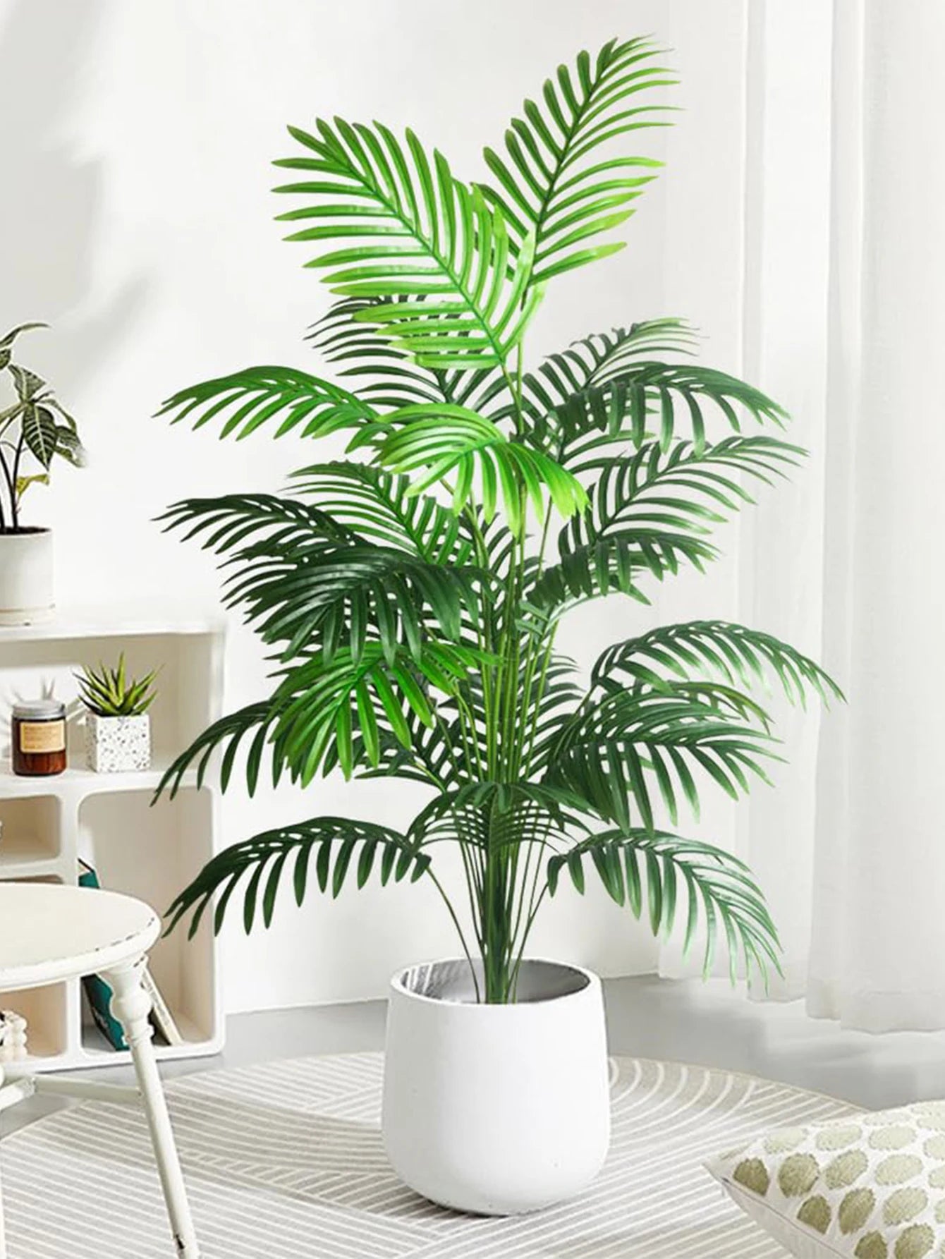70-120cm Large Artificial Palm Tree Plastic Turtle Back Plants Leaf Schefflera Tropical Tree Home Office Party Outdoor