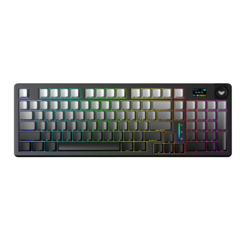AULA S98pro Wireless Mechanical Keyboard Gasket Hot-swap Gaming Keyboard with Mini TFT Color Screen and Multi-function
