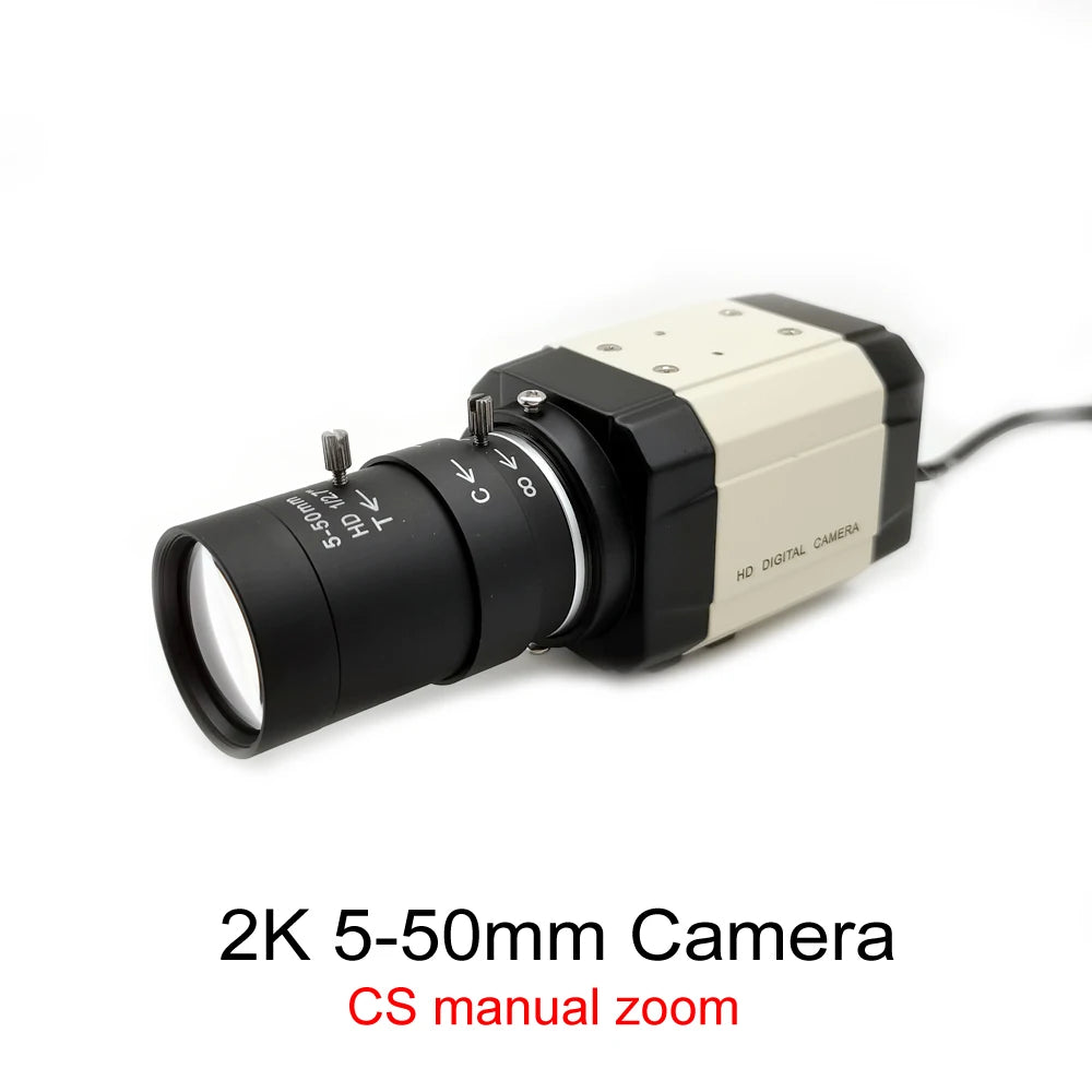 Industrial 30fps 2K USB Webcam Built In Microphone With CS 5-50mm/2.8-12mm Manual zoom Lens 4K Usb Camera OTG UVC Plug