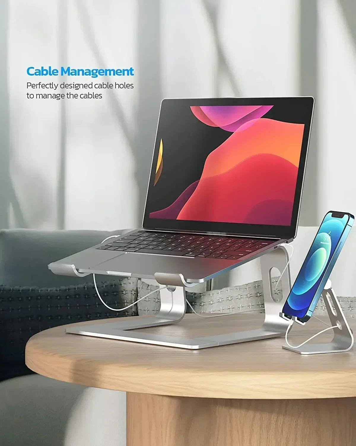 Vertical Laptop Stand Aluminum Computer Stand Detachable Laptop Riser Notebook Holder Stand Compatible with MacBook Air