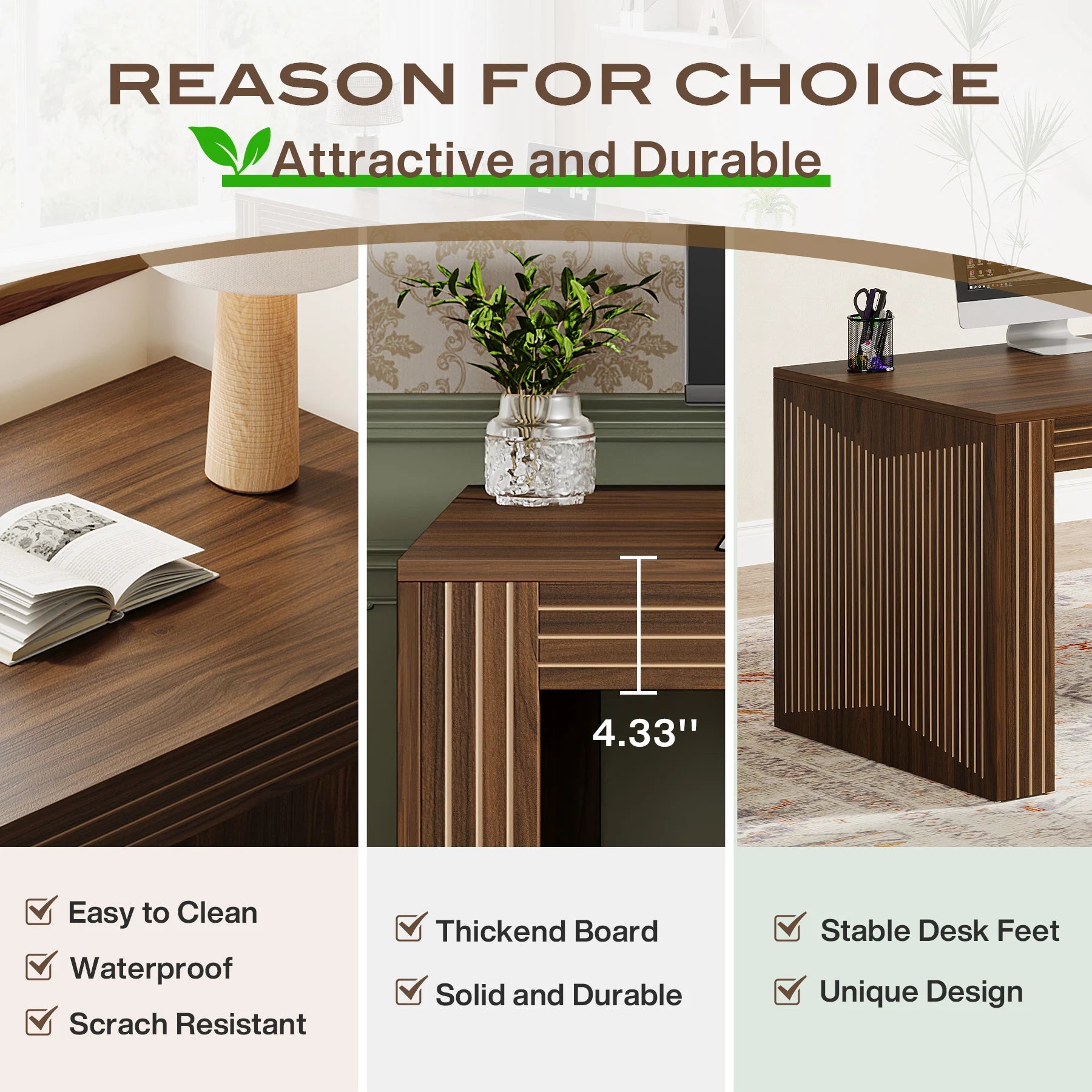 Tribesigns 79-Inch Extra Long Desk Two Person Double Desk for Home Office Wooden Long Computer Desk Writing Table