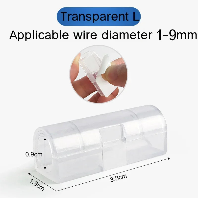 16/20pcs Self-Adhesive Cable Organizer Clip Snap Drop Wire Holder Cord Management Cable Fixed Clamp home Office Wiring