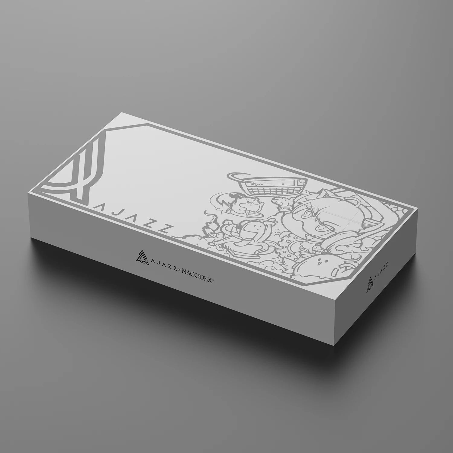 AJAZZ AKS075 Alice three-mode mechanical keyboard game and structure ergonomic keyboard + custom screen RGB DIY