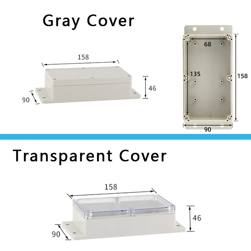 F-type outdoor waterproof junction box - waterproof box for outdoor monitoring - plastic power connection terminal