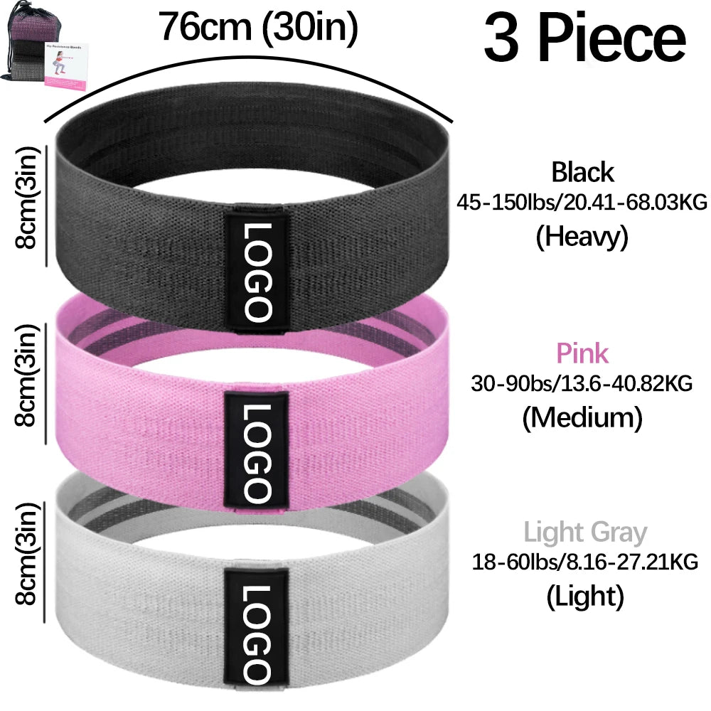 Fabric Booty Bands Long Resistance Bands Workout Butt Legs Pull Up Exercise Elastic Stretch Bands Home Gym Fitness