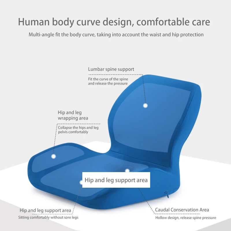 Memory Foam Seat Cushion Orthopedic Pillow for Home Office Chair Cushion Support Waist Back Cushion Car Seat Hip Massage