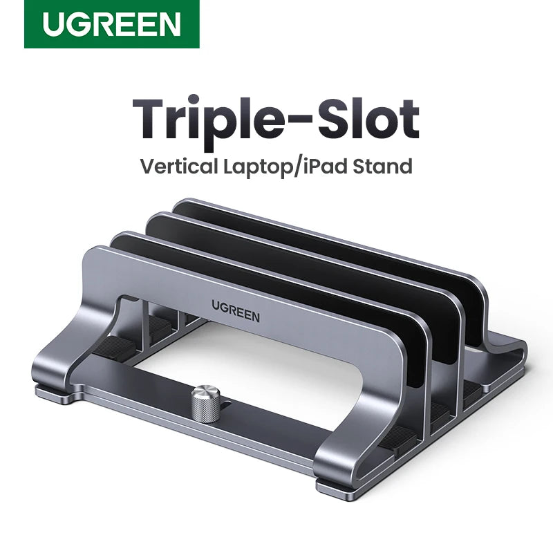UGREEN Vertical Laptop Stand Holder For MacBook Air Pro Aluminum Foldable Notebook Stand Laptop Support MacBook Pro
