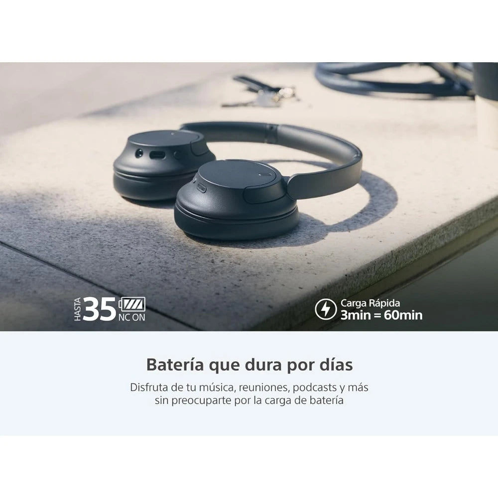 WH-CH720N Wireless Bluetooth Headphones Noise Canceling 35H Battery Quick Charge Built-in Mic - United States / Blue